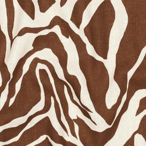 Mieszanka wiskozy i lnu Zebra – mleczna biel/kasztanowy brąz, 