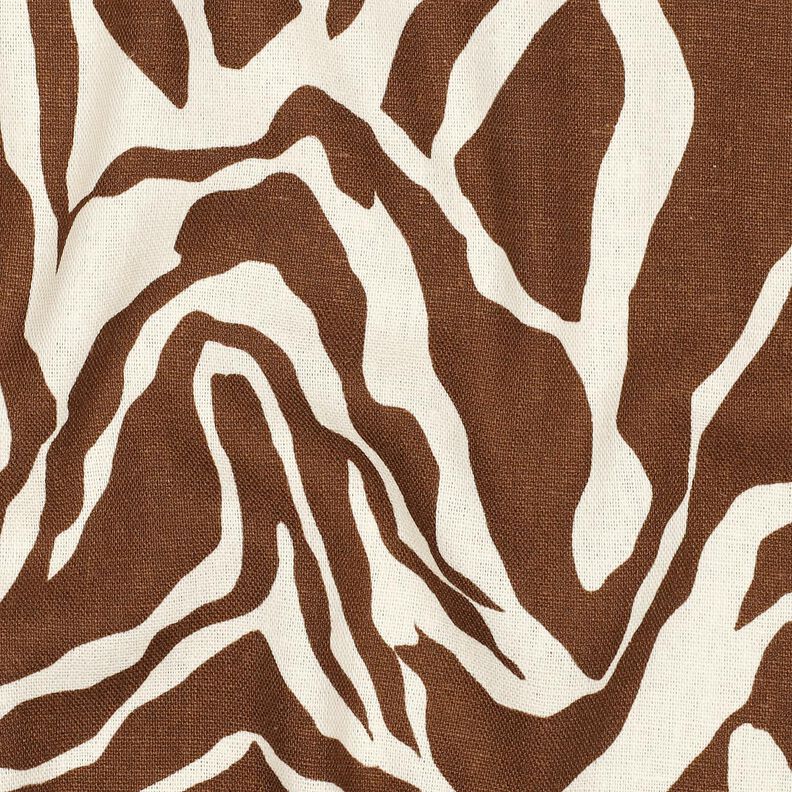 Mieszanka wiskozy i lnu Zebra – mleczna biel/kasztanowy brąz,  image number 2