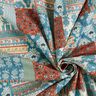 Tkanina bawełniana Kreton kwiatowy patchwork – błękit,  thumbnail number 3
