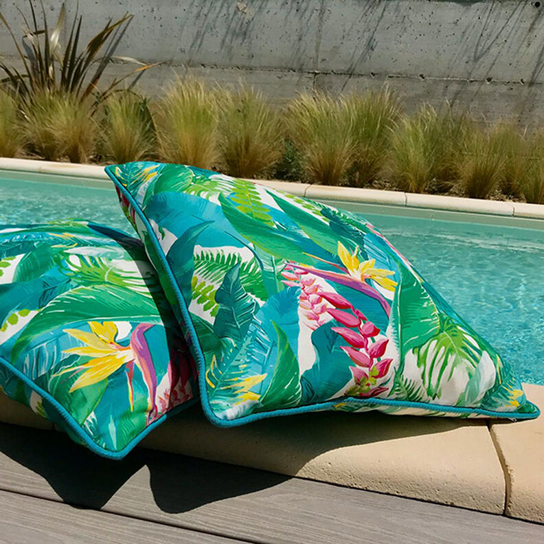 Tkanina outdoor Pł&oacute;tno &ndash; puszcza tropikalna &ndash; turkus,  image number 6