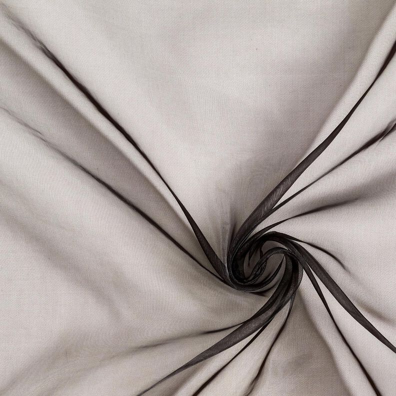 Organza – czerń | Resztka 50cm,  image number 1