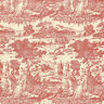 Tkanina dekoracyjna half panama Toile de Jour – czerwień karminowa/krem,  thumbnail number 1