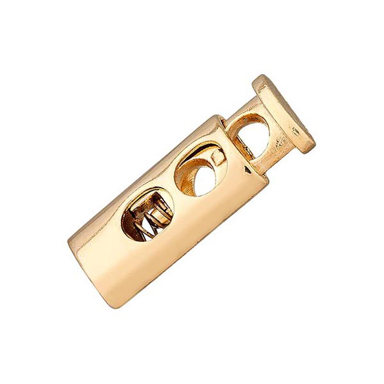 Stoper do sznurka [ Ø 5 mm ] – złoto metaliczny,  image number 1