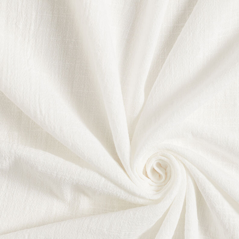 Tkanina bawełniana o wyglądzie lnu – mleczna biel,  image number 1