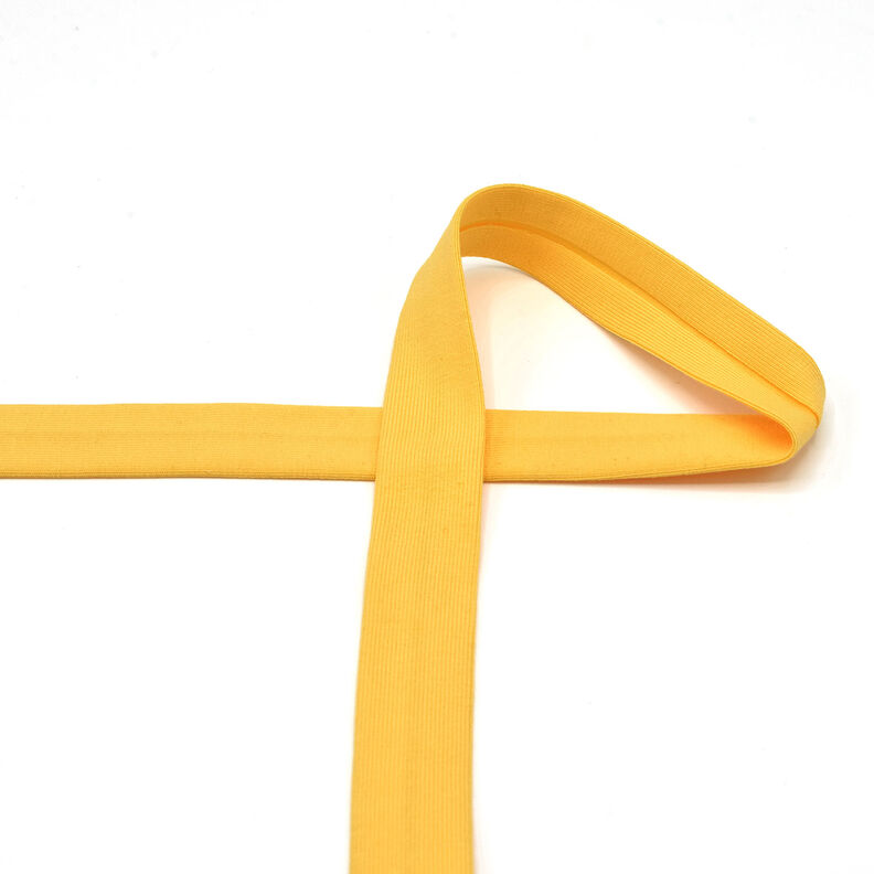 Taśma skośna Dżersej bawełniany [20 mm] – słoneczna żółć,  image number 2