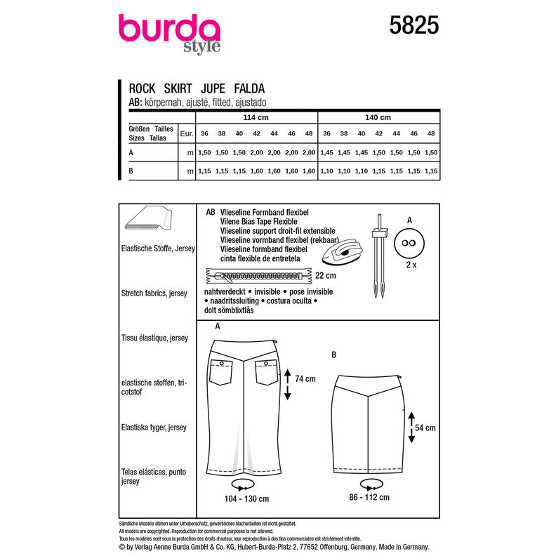 Spódnica | Burda 5825 | 36-48,  image number 9