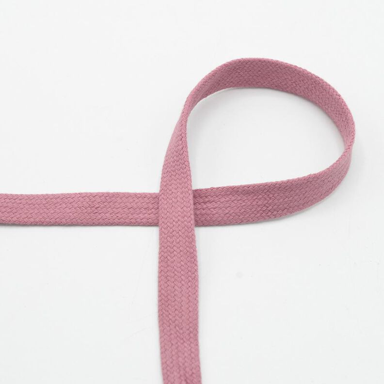 płaski sznurek Bluza z kapturem Bawełna [15 mm] – ciemny brudny róż,  image number 1
