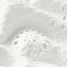 Muślin / Tkanina double crinkle Haft angielski Kwiaty – biel,  thumbnail number 2