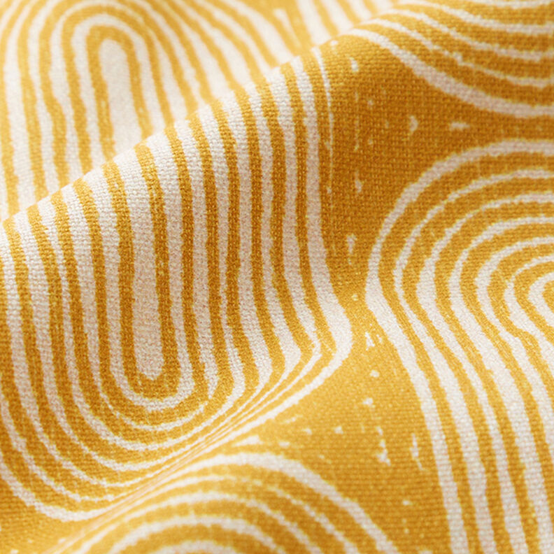 Tkanin dekoracyjna Half panama łuki – żółty curry/naturalny,  image number 2