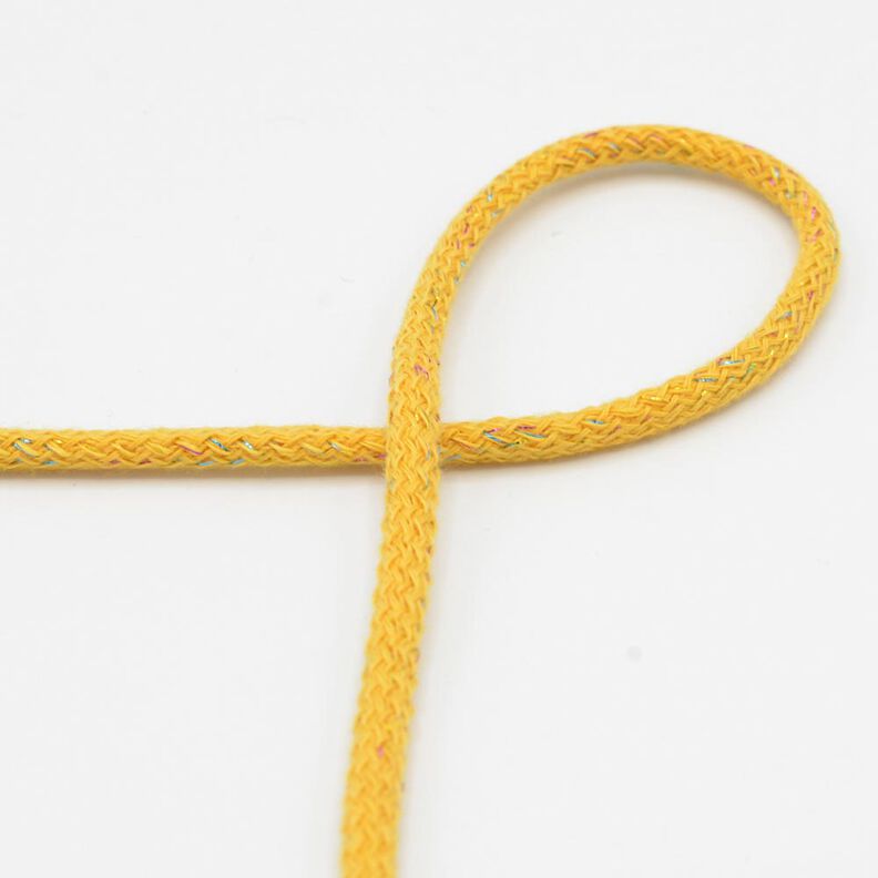 sznurek bawełniany Lureks [Ø 5 mm] – żółty curry,  image number 1