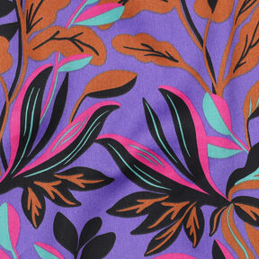 Satyna bawełniana Lush Leaves | Nerida Hansen – lilia/brąz, 
