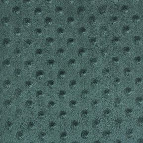 Miękki polar tłoczone kropki – ciemna zieleń, 