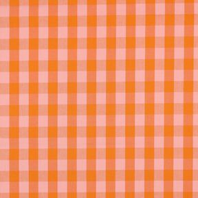 Popelina bawełniana Kratka | Poppy Fabrics – róż/brzoskwiniowopomarańczowy, 