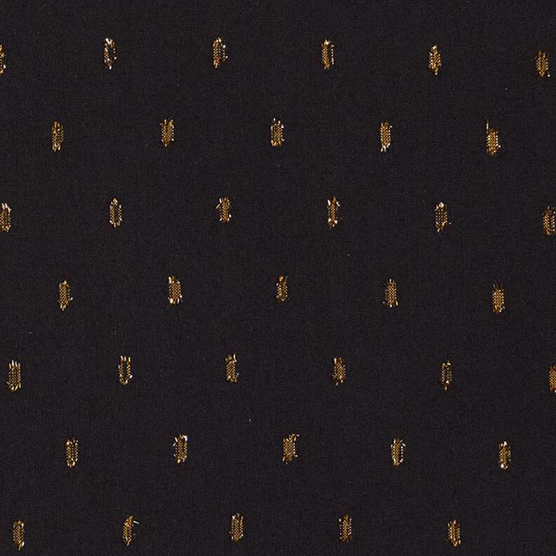 Tkanina wiskozowa w błyszczące krople – czerń,  image number 1