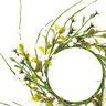 Wianek dekoracyjny z kwiatów i jagód [Ø11 cm/ 39 cm] – biel/zieleń,  thumbnail number 2