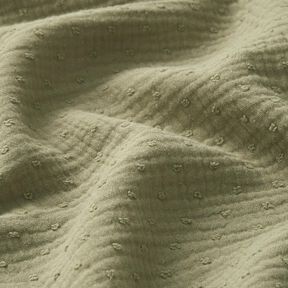 Muślin / Tkanina double crinkle dobby – zieleń trzcinowa, 