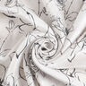 Mieszanka z wiskozą z metalicznym połyskiem i rysunkiem kwiatów – biel/czerń,  thumbnail number 4