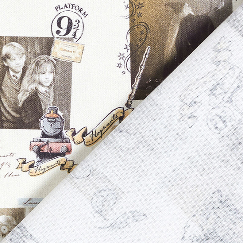 Kreton Tkanina na licencji „Harry Potter” wspomnienia | Warner Bros. – jasnobeżowy,  image number 4