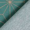 Tkanin dekoracyjna Płótno Gwiazdy art déco – petrol/złoto,  thumbnail number 4