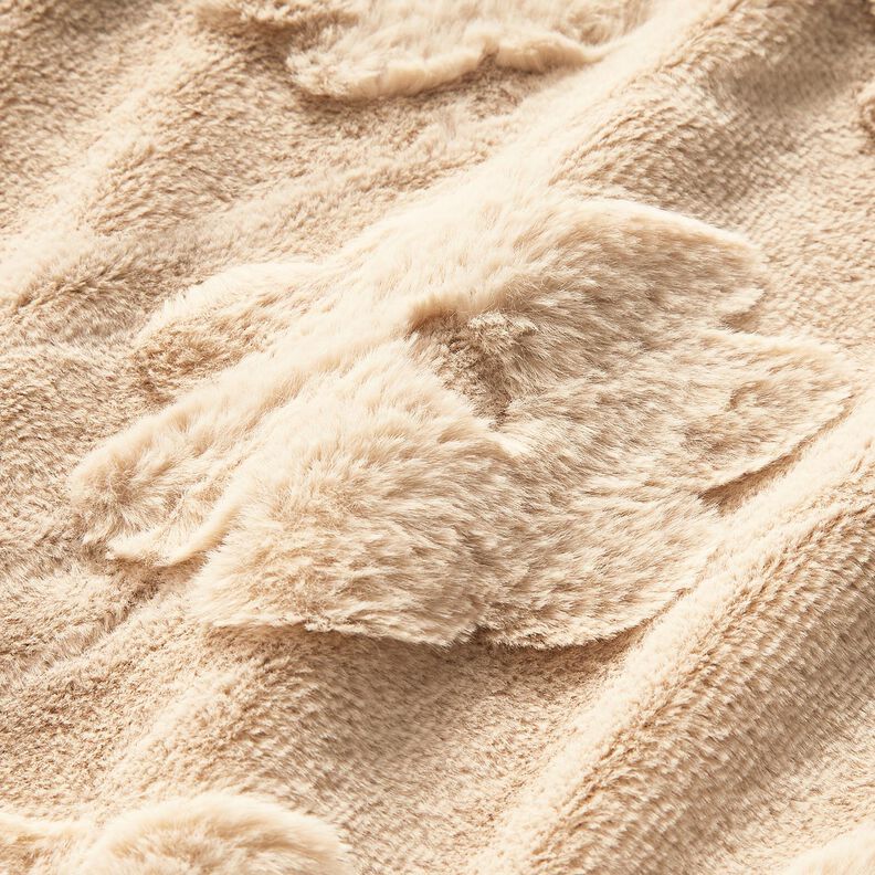 3D Sztuczne futerko Wzór kwiatowy – naturalny,  image number 5