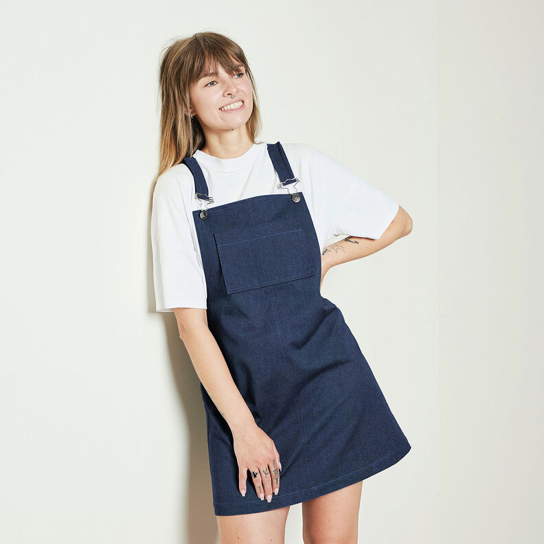 Gruby denim bawełniany – granat,  image number 6