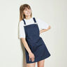 Gruby denim bawełniany – granat,  thumbnail number 6