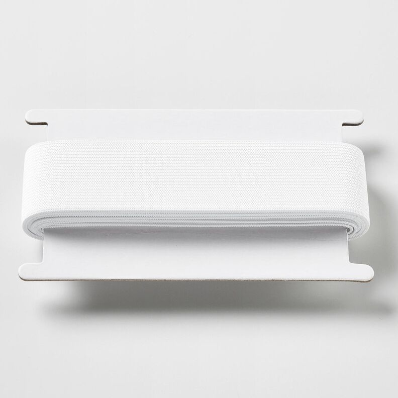 Taśma gumkowa gładka [3 m | 40 mm] – biel,  image number 1