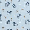 Dżersej bawełniany Hawaii Feeling – srebrny niebieski,  thumbnail number 1