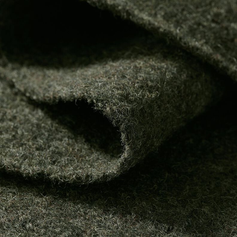 Wełniany loden spilśniany – ciemna oliwka, image number 4