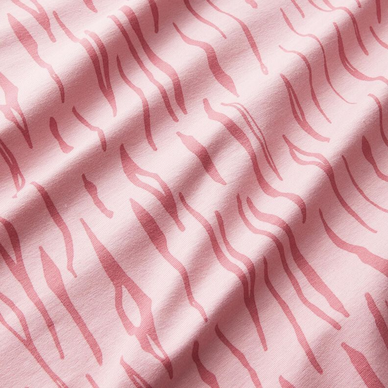 Dżersej bawełniany, zebra – jasny brudny róż,  image number 2
