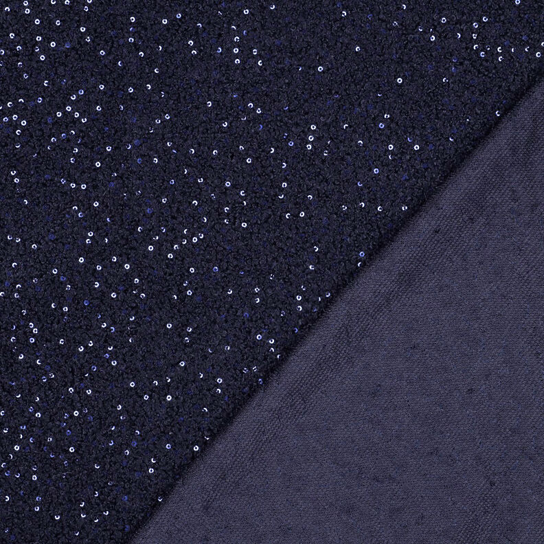 Dzianina bouclé Cekiny Jednokol | Poppy Fabrics – ciemnogranatowy, image number 5