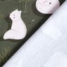 Dżersej z bawełny organicznej lis polarny i świstak nadruk cyfrowy – ciemna pinia,  thumbnail number 4