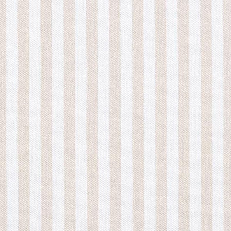 Tkanin dekoracyjna Half panama podłużne pasy – jasnobeżowy/biel,  image number 1