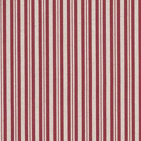 Tkanin dekoracyjna Half panama cienkie paski – bordo/naturalny, 