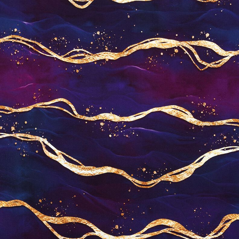 Dżersej bawełniany bajeczny mrmur | Glitzerpüppi  – czerwona lilia/stare złoto,  image number 1