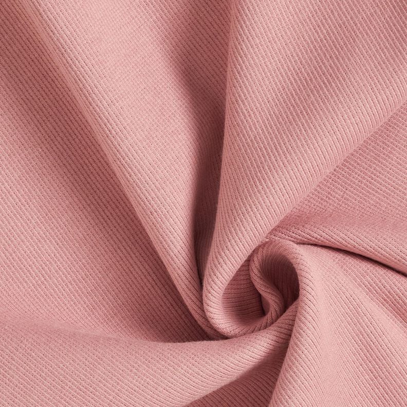 2x2 Dzianina ściągaczowa Jednokol – jasny brudny róż,  image number 1