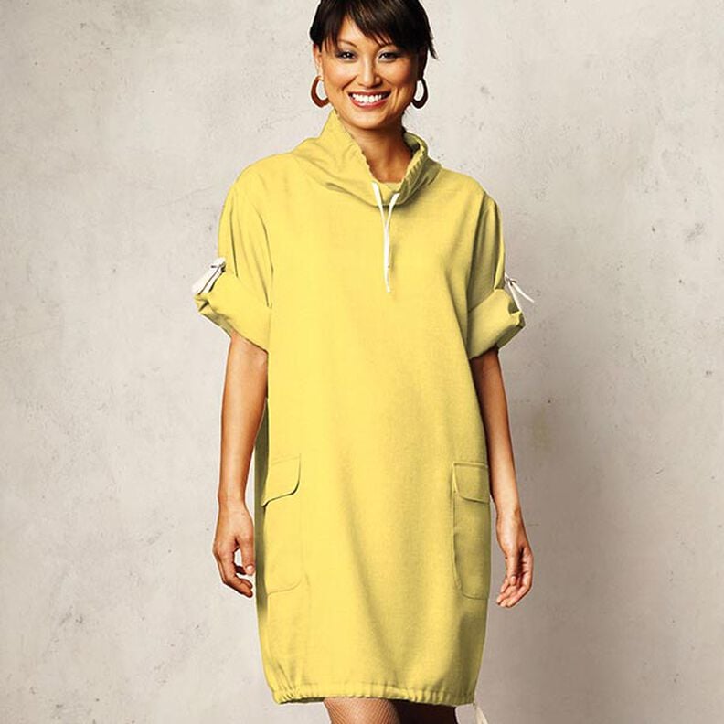 Lekka dresówka pętelkowa french terry jednokol. – słoneczna żółć,  image number 9