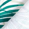Tkanin dekoracyjna Panama Liście palmowe – biel/szmaragdowy,  thumbnail number 4
