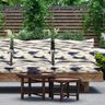 Tkanina outdoor Płótno batik – piasek/ciemnogranatowy,  thumbnail number 7