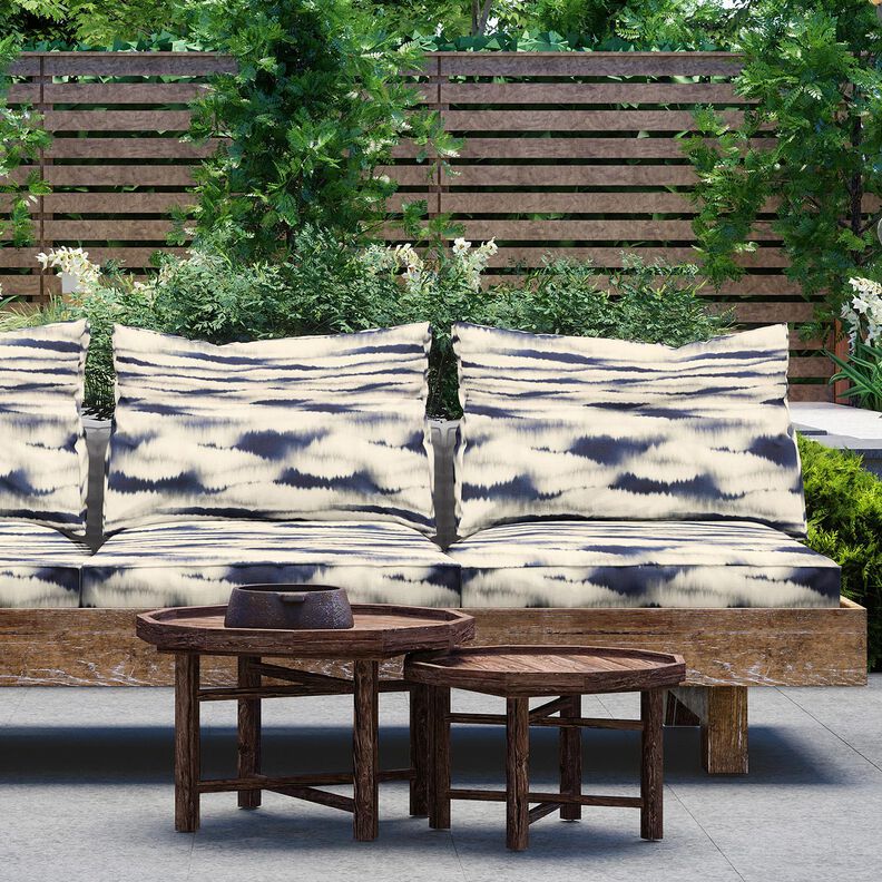 Tkanina outdoor Płótno batik – piasek/ciemnogranatowy, image number 7