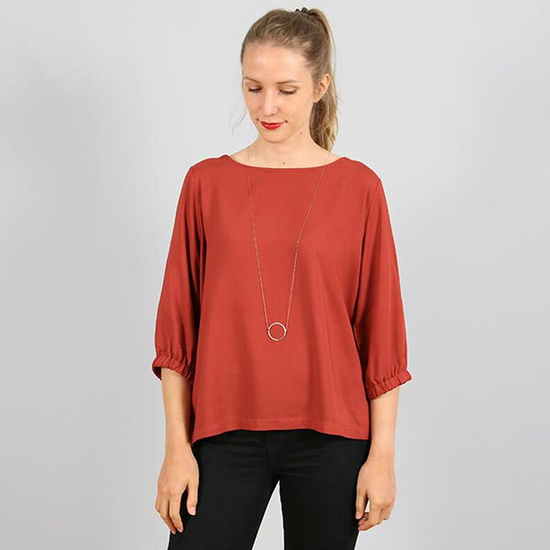 FRAU HOLLY – szeroka bluzka z marszczonymi rękawami, Studio Schnittreif | XS - XXL,  image number 3