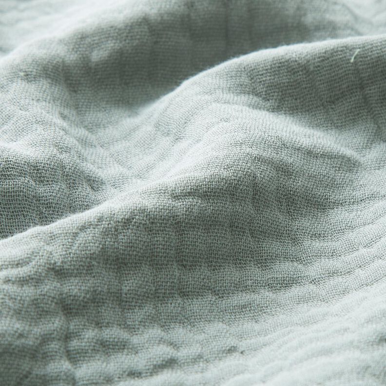 GOTS Trójwarstwowy muślin bawełniany – błękit golębi,  image number 3