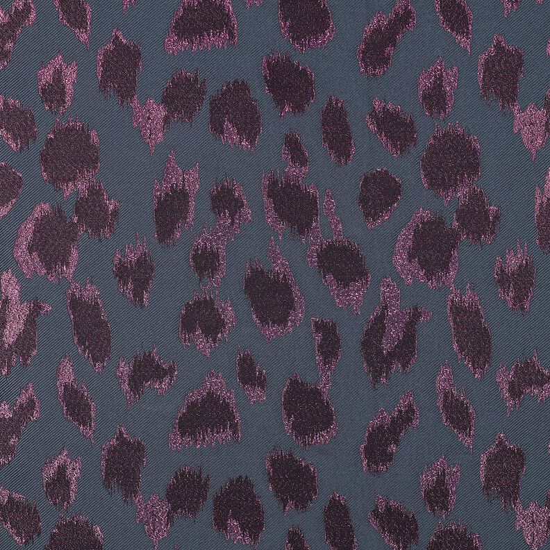 Żakard panterka Metaliczny | Poppy Fabrics – antracyt,  image number 1