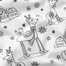 Popelina bawełniana Tkanina do kolorowania Boże Narodzenie – biel/czerń,  thumbnail number 2