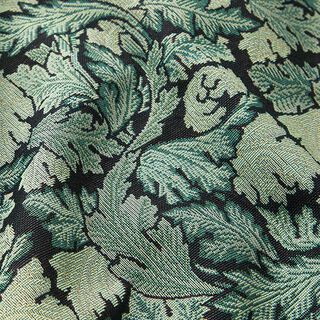 Tkanin dekoracyjna Gobelin barokowy motyw liści – ciemna zieleń/zieleń trzcinowa, 