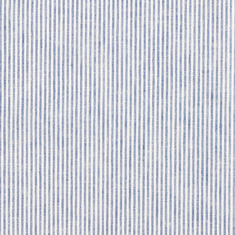 Mieszanka lnu i bawełny wąskie pasy – dżins/mleczna biel,  image number 1