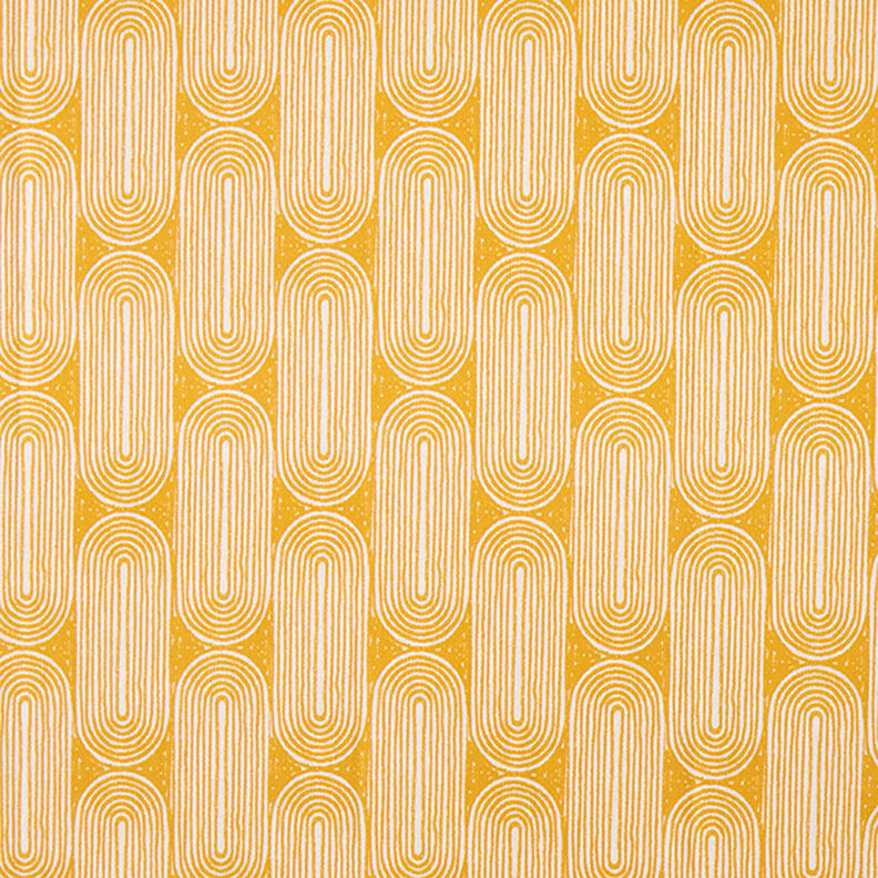 Tkanin dekoracyjna Half panama łuki – żółty curry/naturalny,  image number 1