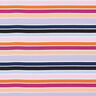 Dżersej bawełniany kolorowe prążki | by Poppy winogronowy/brzoskwinia,  thumbnail number 1