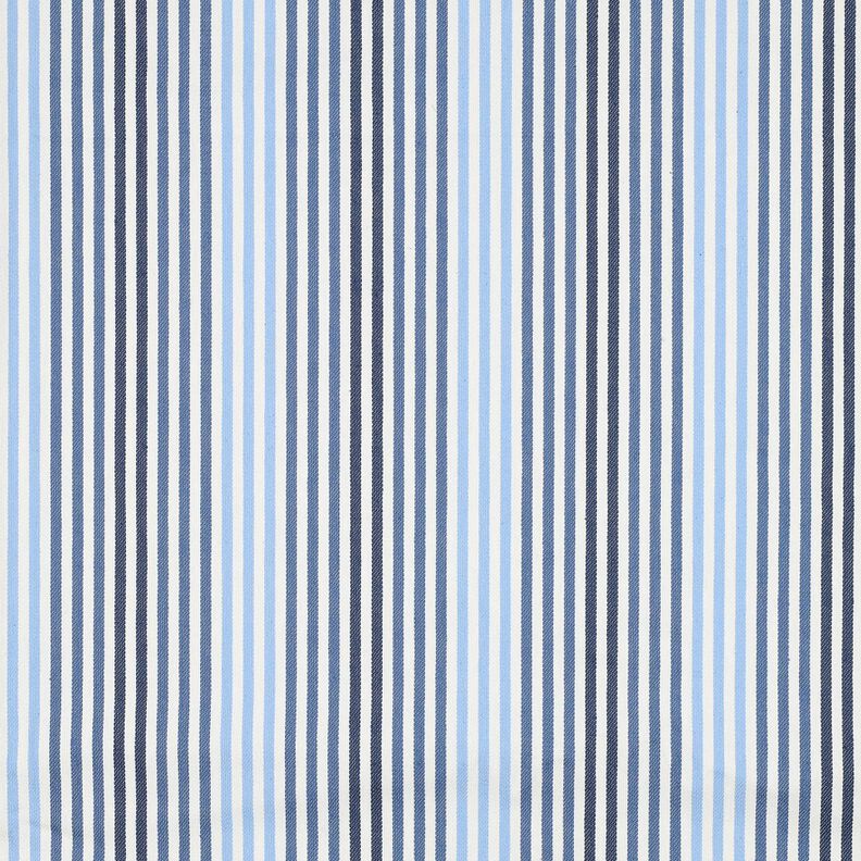 denim Mieszanka bawełny paski | Poppy Fabrics – dżins/mleczna biel,  image number 1