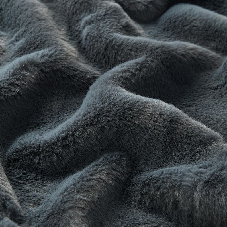 wysokiej jakości, jednokolorowe sztuczne futro – szary błękit,  image number 2